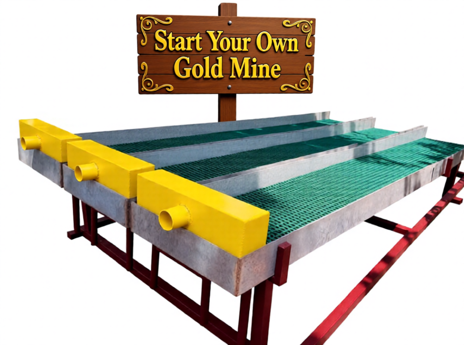 SYOGM Sluice Set of 3, Model 2024-NO22, with white background