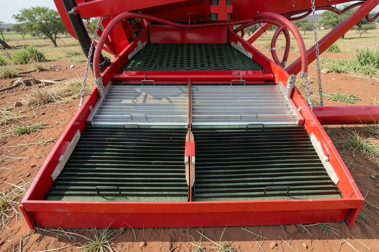 SYOGM Trommel Wash Plant 15 tonnes per hour, view on sluices in the field