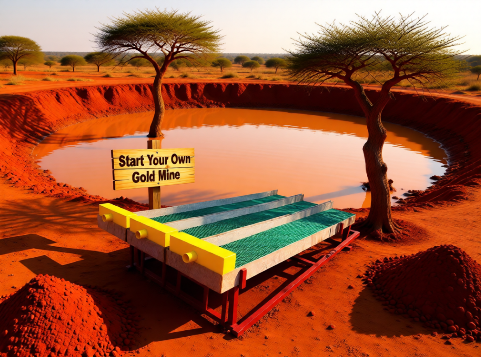 SYOGM Sluice Set of 3, Model 2024-NO22, on mining site