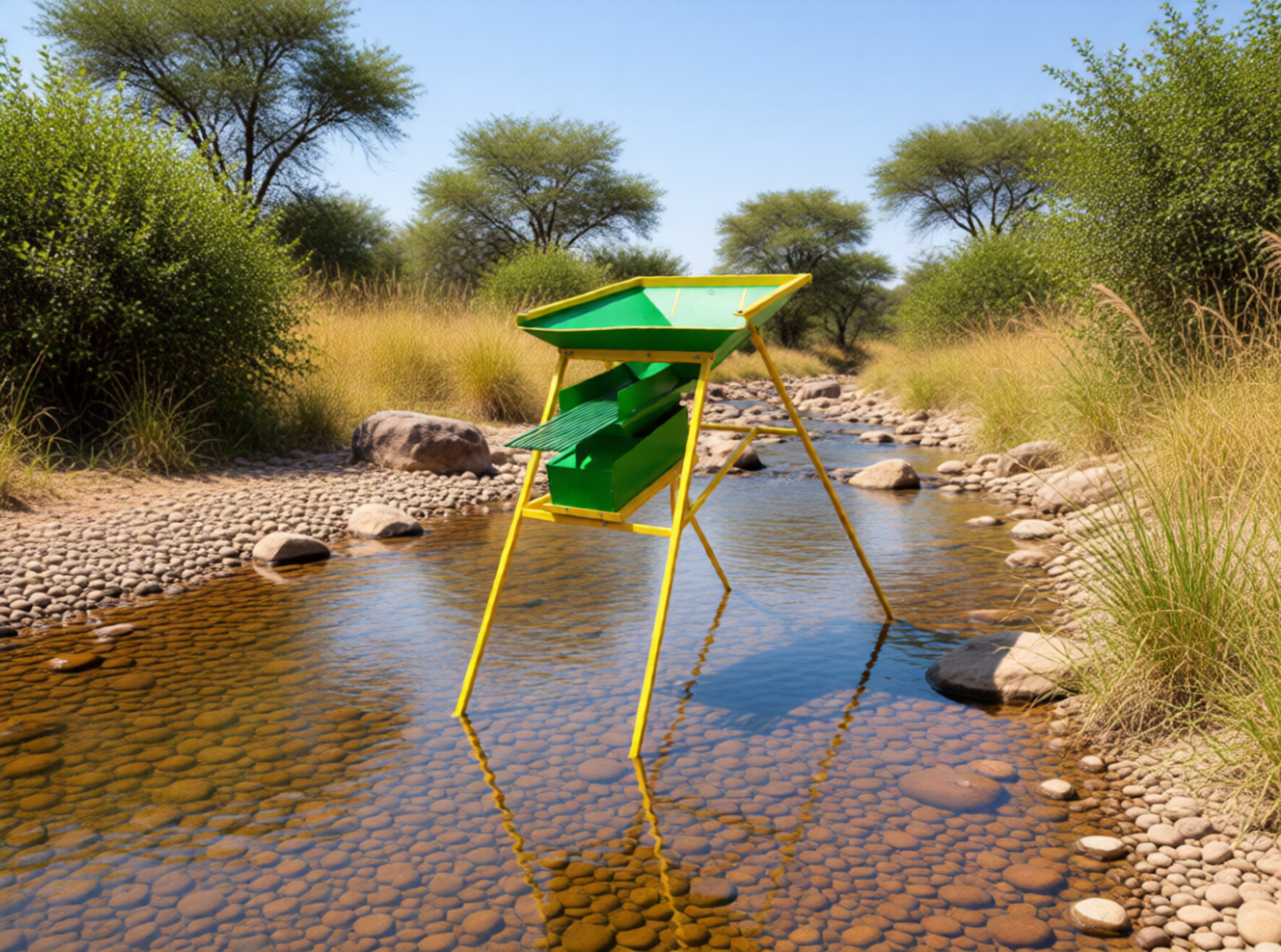 Sluice feeder 2 tonnes per hour as part of the SYOGM Sluice Set of 3, Model 2024-NO22