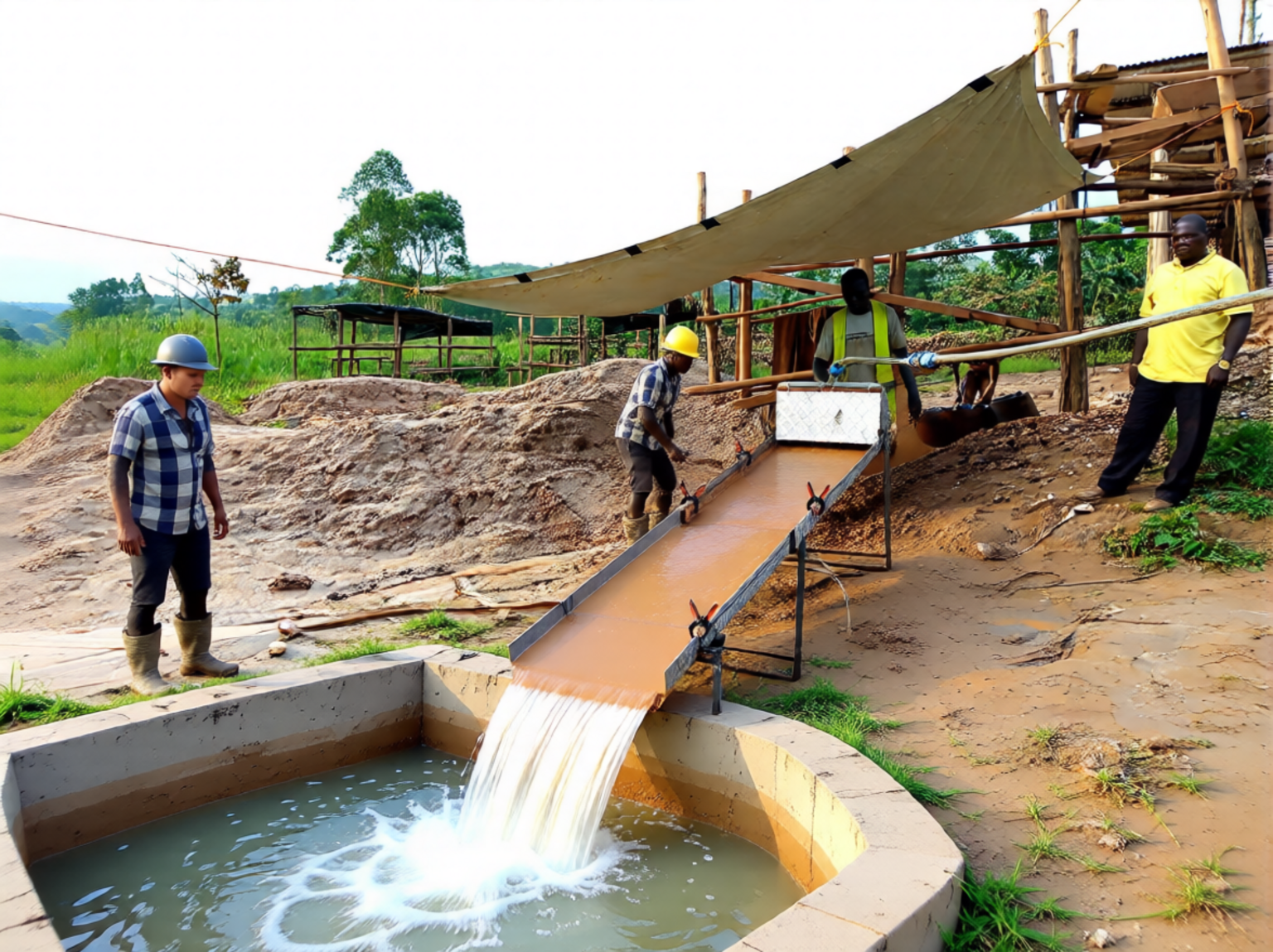 SYOGM Fine Gold Recovery System in action on the field