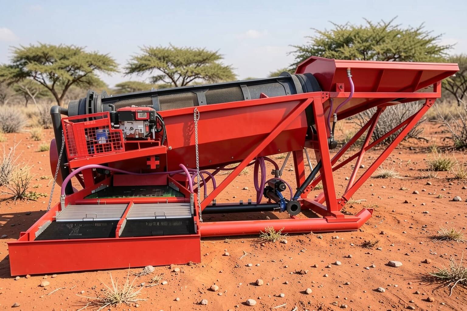 SYOGM Trommel Wash Plant 15 tonnes per hour, in the field