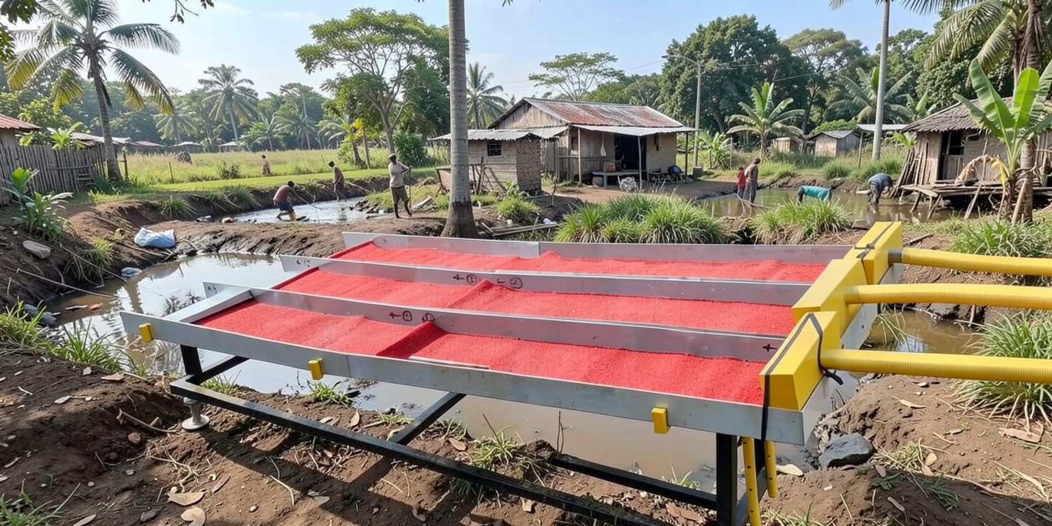 SYOGM Sluice Set of 3, Model 2024-NO22, in village settings