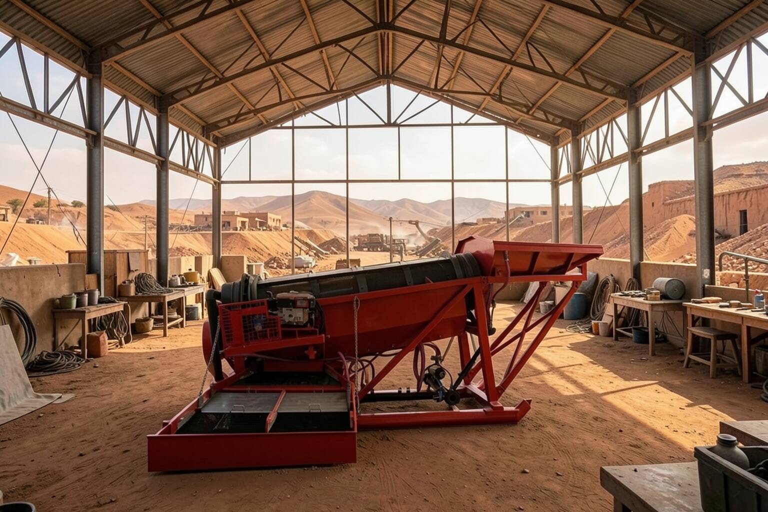 SYOGM Trommel Wash Plant 15 tonnes per hour, in the mineral processing center