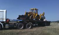 Wheel loader in Tanzania transported to the site