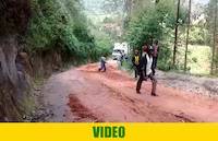 February 26th 2020, Muddy soil on the road is making difficulties for our truck