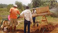 Preparing the sluice for work