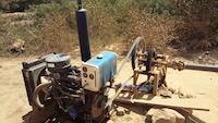 The engine for rudimentary ball mill in Uganda, East Africa