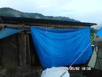 2020-05-02: Main cabin protected by tarpaulin