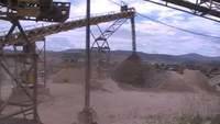 Large rock crushing and grinding plant handling 1600 tonnes of ores per day