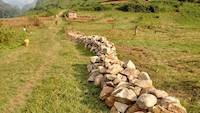 February 27th 2020, Using rocks to demarcate the mining site in Uganda