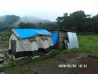 2020-05-02: Tent and cabing, behind view