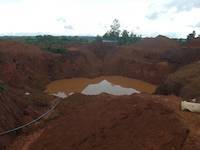 The open pit with rich gold ore under there