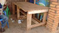 Simple improvized wooden table