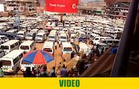 Kampala Taxi Park with huge number of public taxis as of April 10th 2017