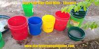 Black sand sorting with buckets