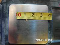 2020-03-30, size of the 0.02 grams natural gold nugget on the balance scale