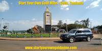 Main roundabout in Geita, Tanzania, the major gold mining town in Tanzania