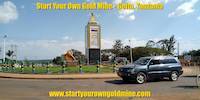 Main roundabout in Geita, Tanzania, the major gold mining town in Tanzania