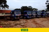 The trucks for sale in Entebbe, Uganda, April 12th 2017