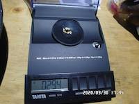 2020-03-30, 0.294 grams of natural gold nuggets on the balance scale