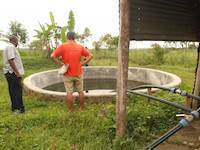 Jean Louis on the water tank