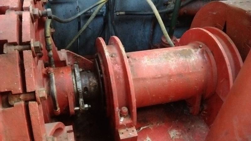 The pump in the dredge boat