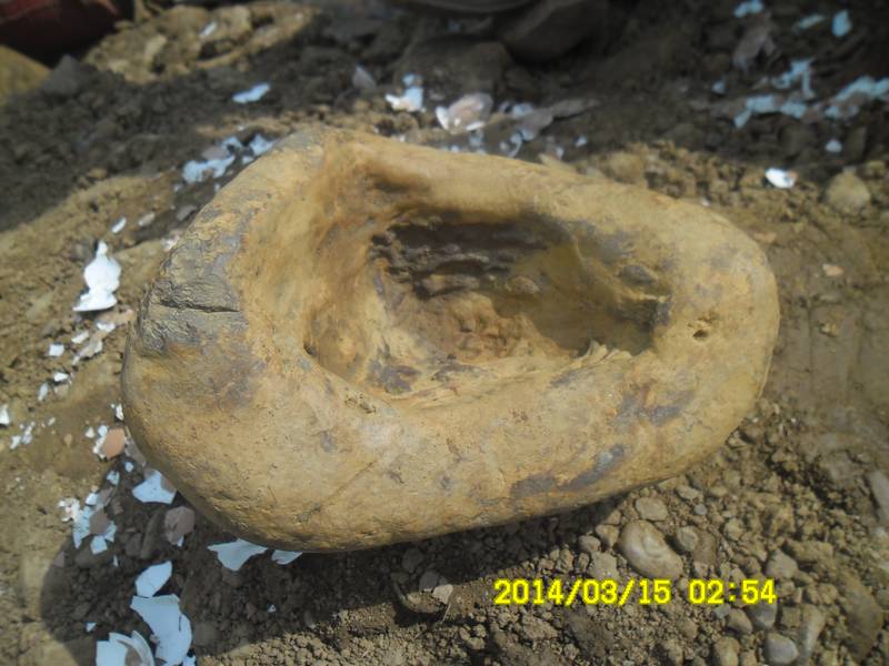 Artifact found on the mining site in Ghana