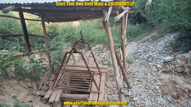 Mining shaft on mining site in Kenya
