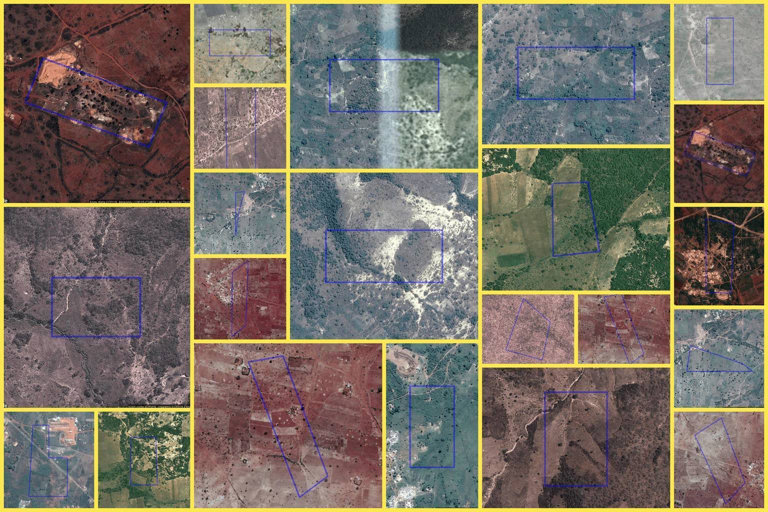 set of mining lands