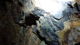 The ores in the mining shaft