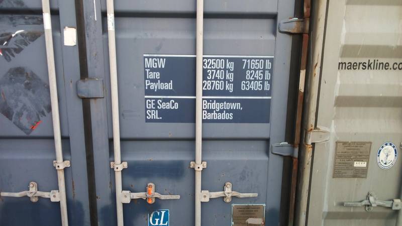 The specifications of our container