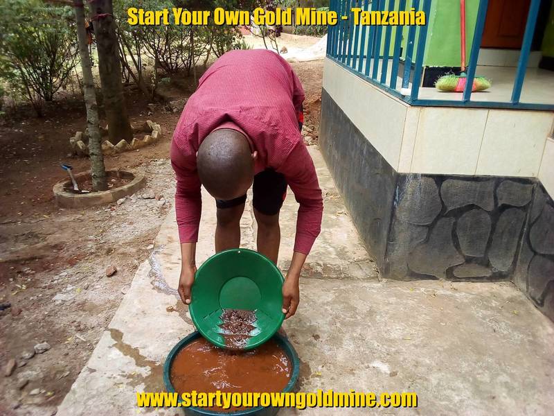 Mr. M'hengele Nkwabi gold panning