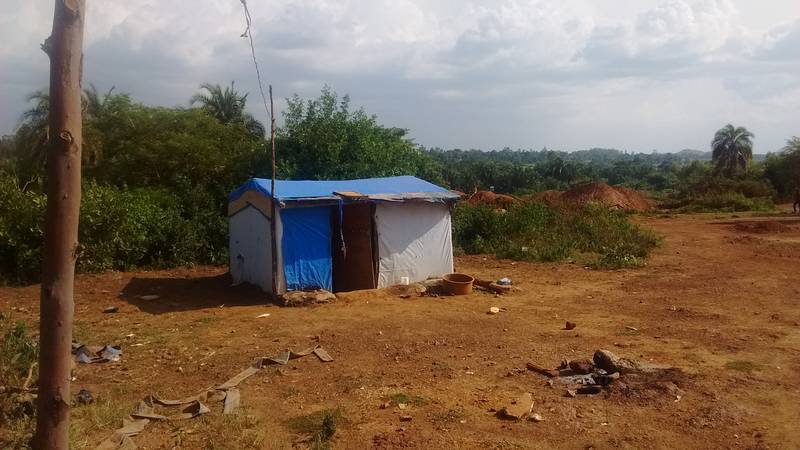 Tent on the mining site