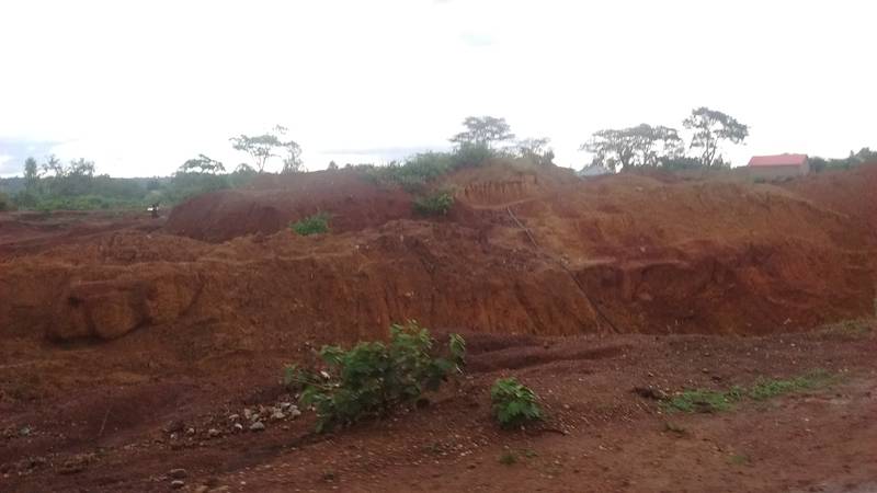 Excavations on the mining site