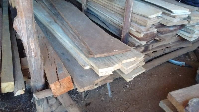 Wooden boards for gold washing sluices
