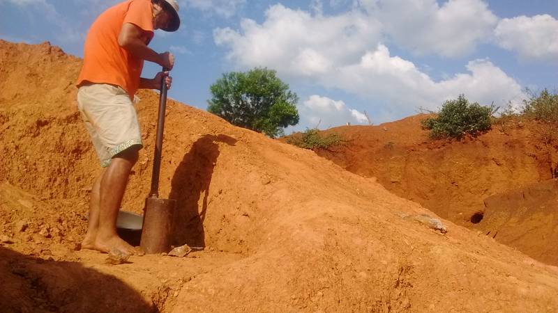 Mortar and pestle is miners' basic tool