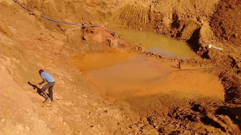 Open pit mining in Uganda