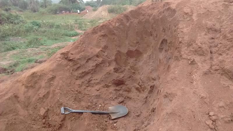 Small heap of tailings