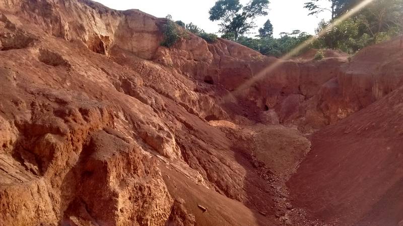The excavated open pit