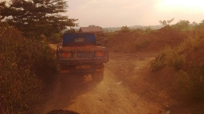 Truck full of ore on its way to processing