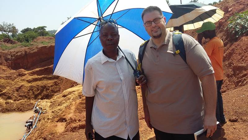 Mr. Dejan Vidojković at mining site #281 in Uganda