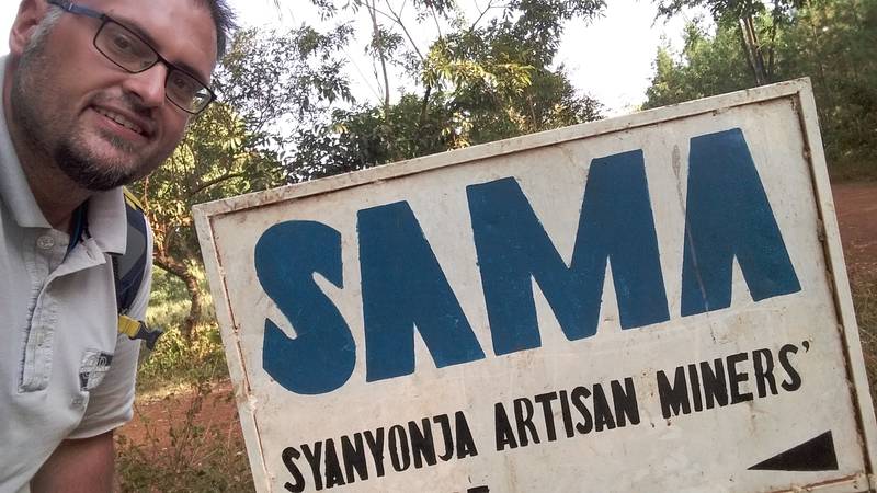 Dejan visiting SAMA, the Syanyonja artisanal miners organization